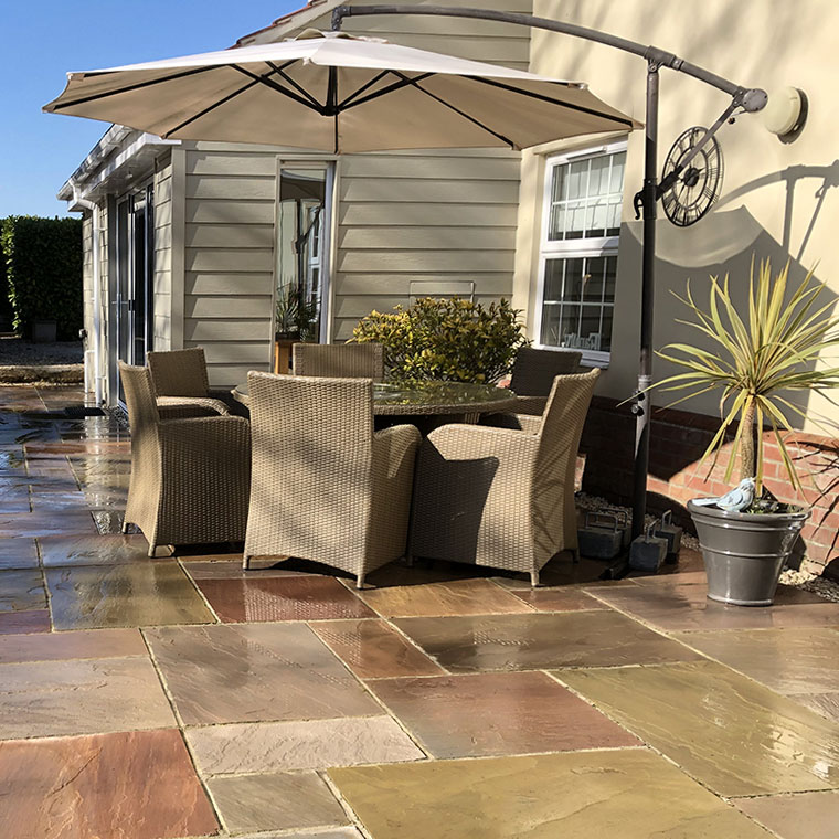 Autumn Brown Sandstone Paving