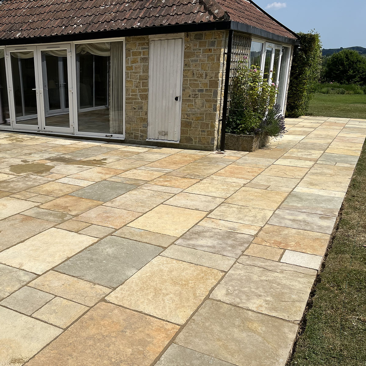 Yellow Limestone Paving